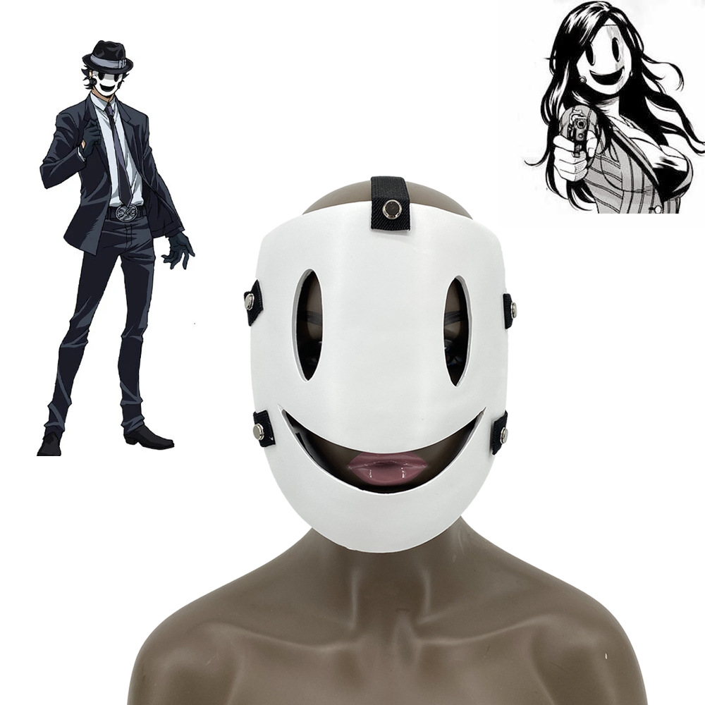动漫天空侵犯面具狙击手高层理火笑脸面具万圣节恐怖面罩影视道具