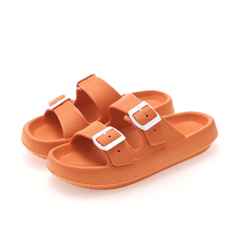 Double Strap Sandals Couple Home Female Slippers Casual Outdoor Simple Beach Flip-Flops Men's Thick Bottom Outdoor