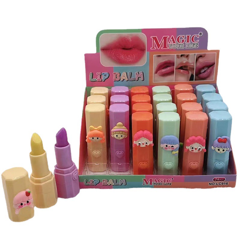 Foreign Trade Popular Style Children Lip Glaze Set Nourishing Moisturizing Exclusive for Cross-Border Lip Gloss No Stain on Cup Liquid Lipstick Water Wholesale