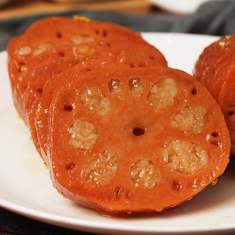 扬州特产糯米藕蜜汁桂花糖藕真空即食新鲜莲藕熟多规格350克-3斤-阿里