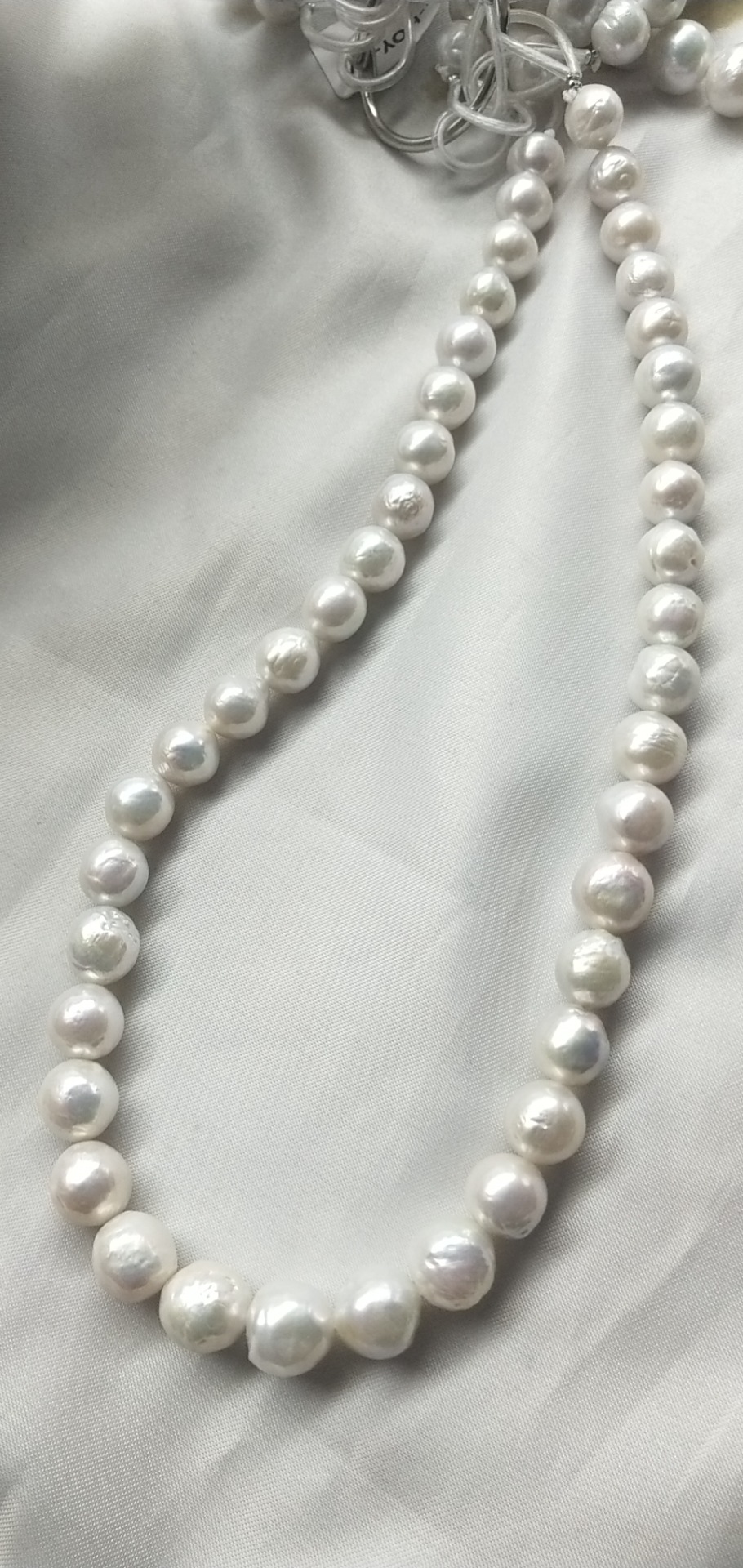 9-10mm爱迪生淡水珍珠巴洛克皱皮圆珍珠半成品项链皱巴巴珍珠