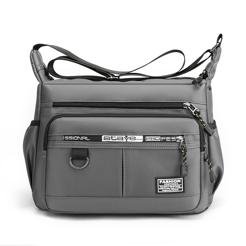 Shoulder Bag Men's Messenger Bag Fashion Large Capacity Multi-Pocket Waterproof Oxford Cloth Casual Bag