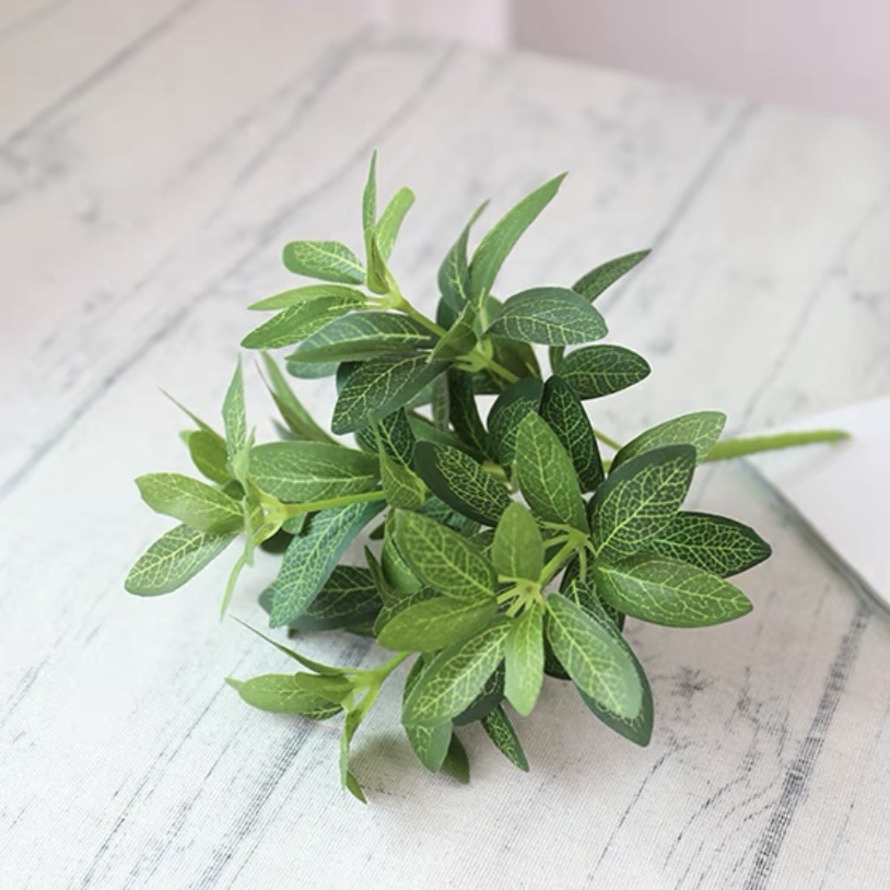 罗汉草厂家直销仿真水草把花 罗汉草把塑料假绢花 居家装饰仿真花