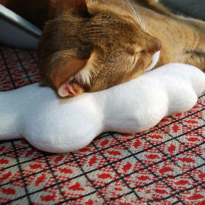 宠物窝枕头配件cat toy可爱云朵宠物枕头跨境新品毛绒耐咬猫玩具