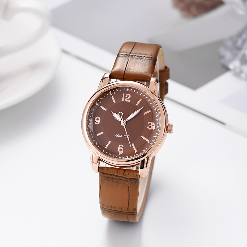 Foreign Trade Fashion Bamboo Belt Watch Inner Shadow Digital Surface Alloy Women's Watch Quartz Watch