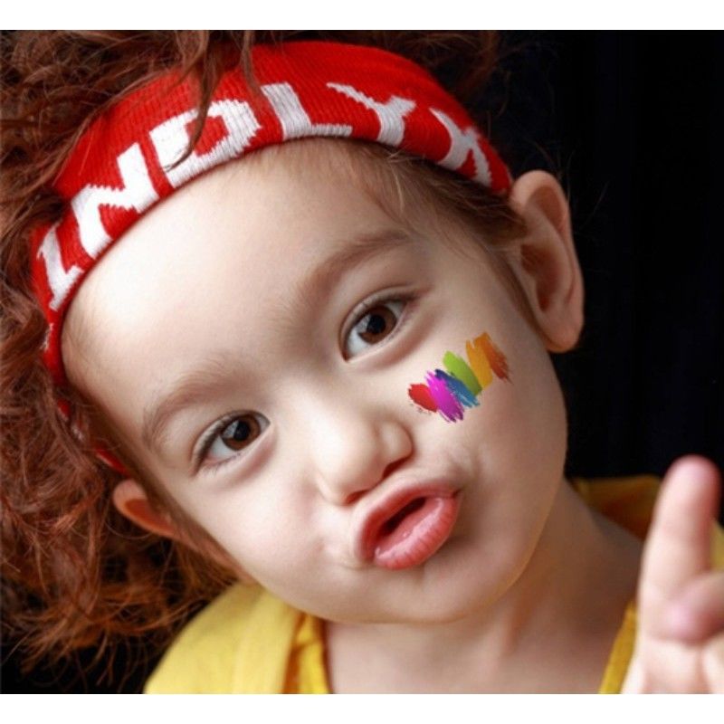 舞台妆脸上的饰品迷彩纹身贴运动会加油脸儿童幼儿园足球篮球贴纸