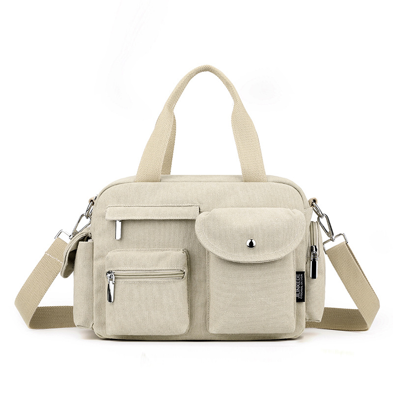 2024 New Canvas Bag Portable Shoulder Messenger Bag Casual Mummy Bag Fashion Casual Trend Lightweight Women's Bag Bag women bag