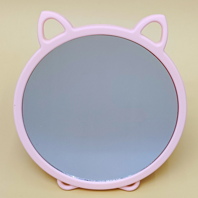 Cute Folding Makeup Mirror Animal Table Mirror Student Portable Folding Vanity Mirror Cartoon Mirror Factory Wholesale