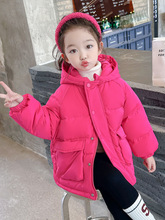 韩国儿童装女童冬装糖果色羽绒服保暖不透风外套一件代发童装大衣
