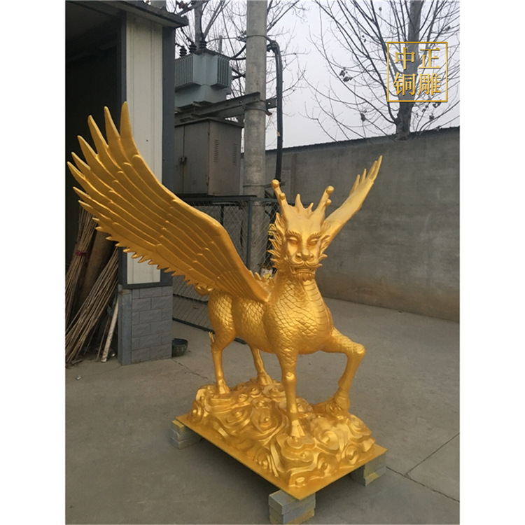 河北纯铜麒麟摆件 铜麒麟雕塑图片价格独角铜麒麟铸造厂 2米铜麒麟