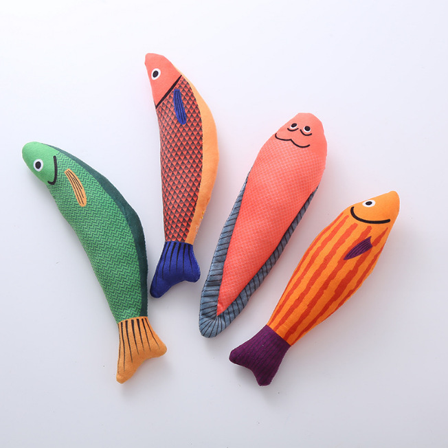 Simulation Ocean Fish Cat Mint Bite Toy Cat Relieving Stuffy Self-Hi Sound Sandbox Funny Cat Interactive Pet Supplies