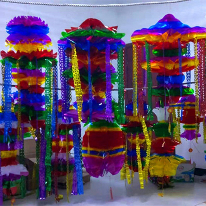 清明坟飘吊花纸清明节灯笼祭祀挂清拉花殡葬用品纸灯笼清明节挂纸