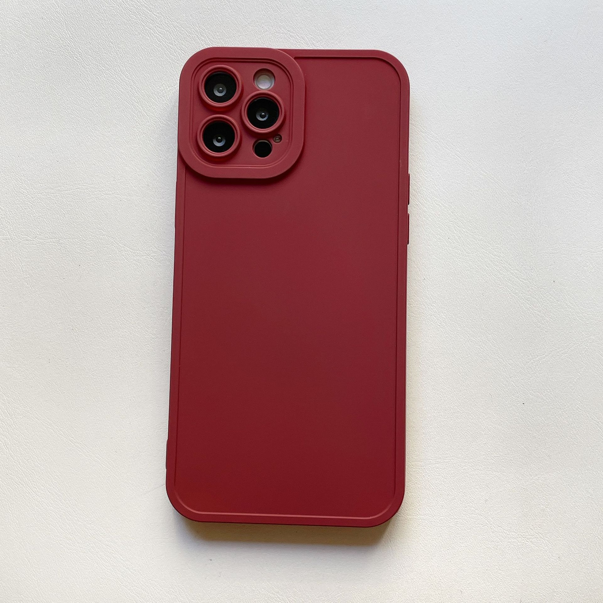 适用vivox70酒红色手机壳x50/x27新潮女软y52s/y20厂家iqooz5纯色