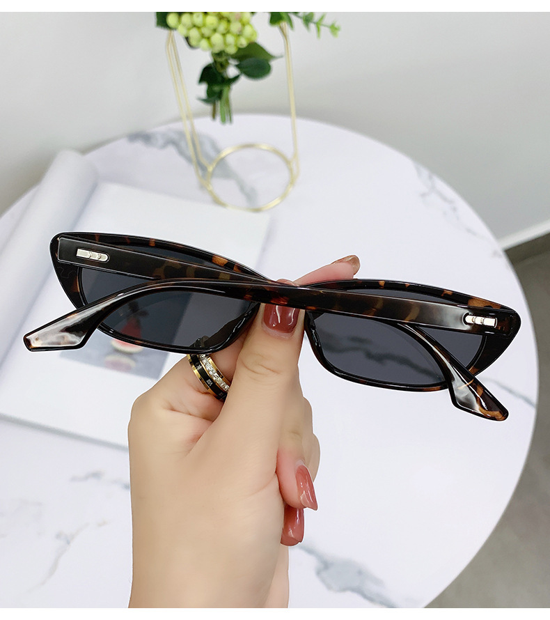 新款欧美猫眼太阳眼镜框网红潮款个性旅游驾驶墨镜女网红同款6001