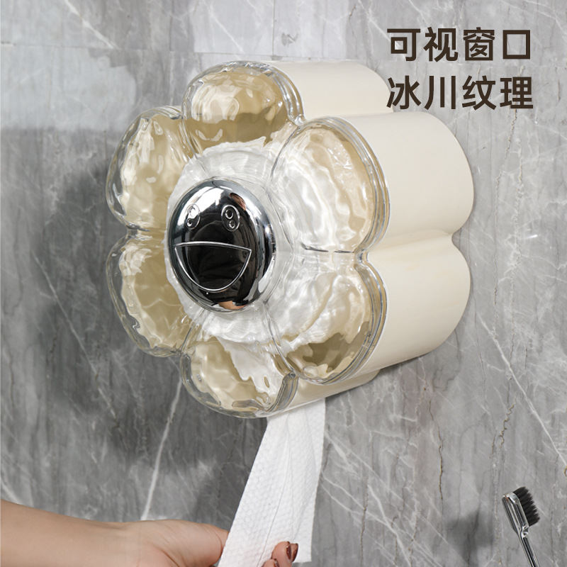 Toilet Toilet Paper Box Wall-Mounted Roll Paper Face Cloth Rack Toilet Paper Rack Creative Toilet Tissue Box