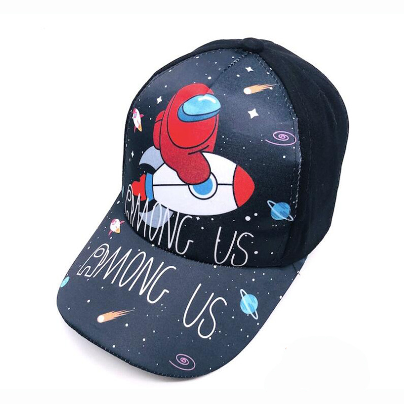 Cross-Border New Arrival Amongus Space Werewolf Kill Same Children's Baseball Cap Wide Brim Dome Sunshade Peaked Cap