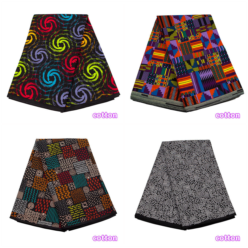 kente现货供应非洲蜡染印花布 非洲连衣裙西服面料 跨境一件代发