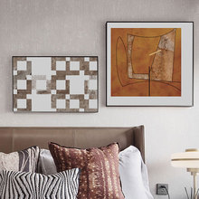 极简抽象艺术卧室装饰画现代简约酒店软装样板房轻奢意式床头挂画