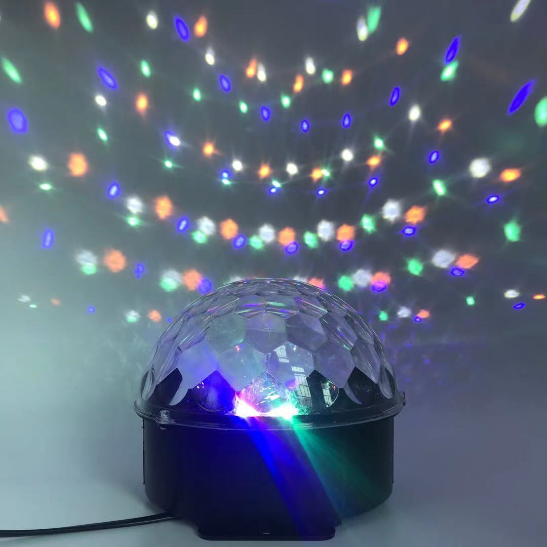 迪斯科球usb5v供电七彩灯dj灯disco水晶球 ktv舞台旋转星空投影灯