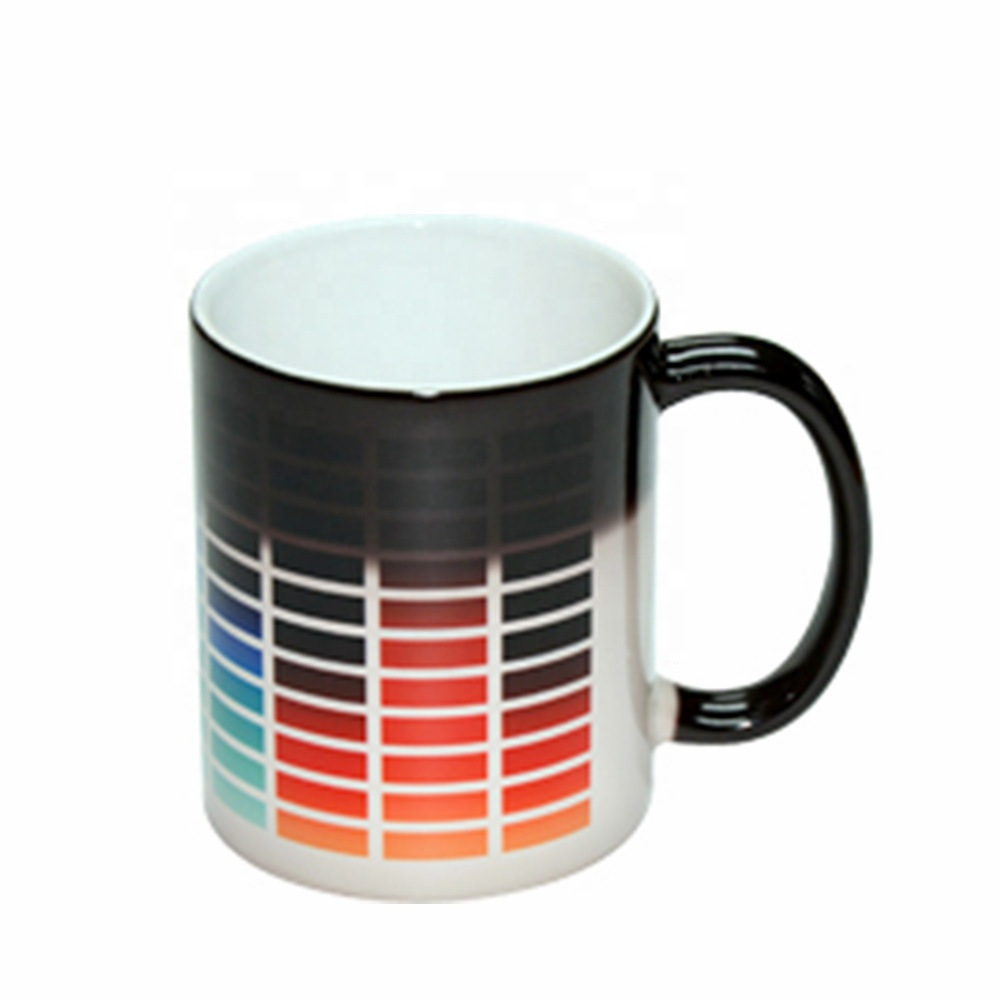 Sublimation Ceramic Cup Heating Water Frosted Color Changing Matte Blank Sublimation Cup Gradient Magic Mug DIY