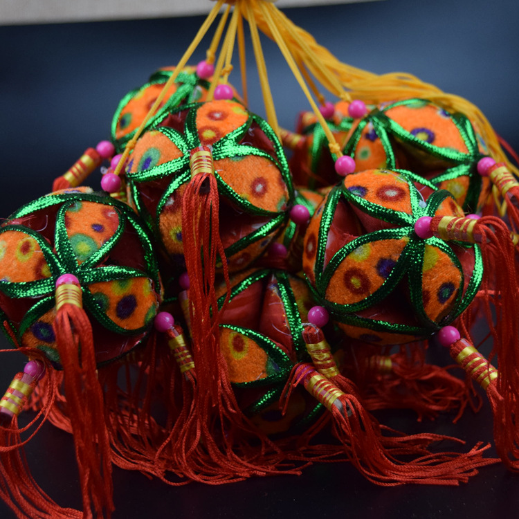 壮族绣球民族风特色工艺品刺绣旅行社送礼品广西花布绣球6公分