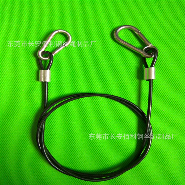 安全不锈钢挂钩端子钢丝绳 灯饰用防坠吊线 灯具安全绳-阿里巴巴