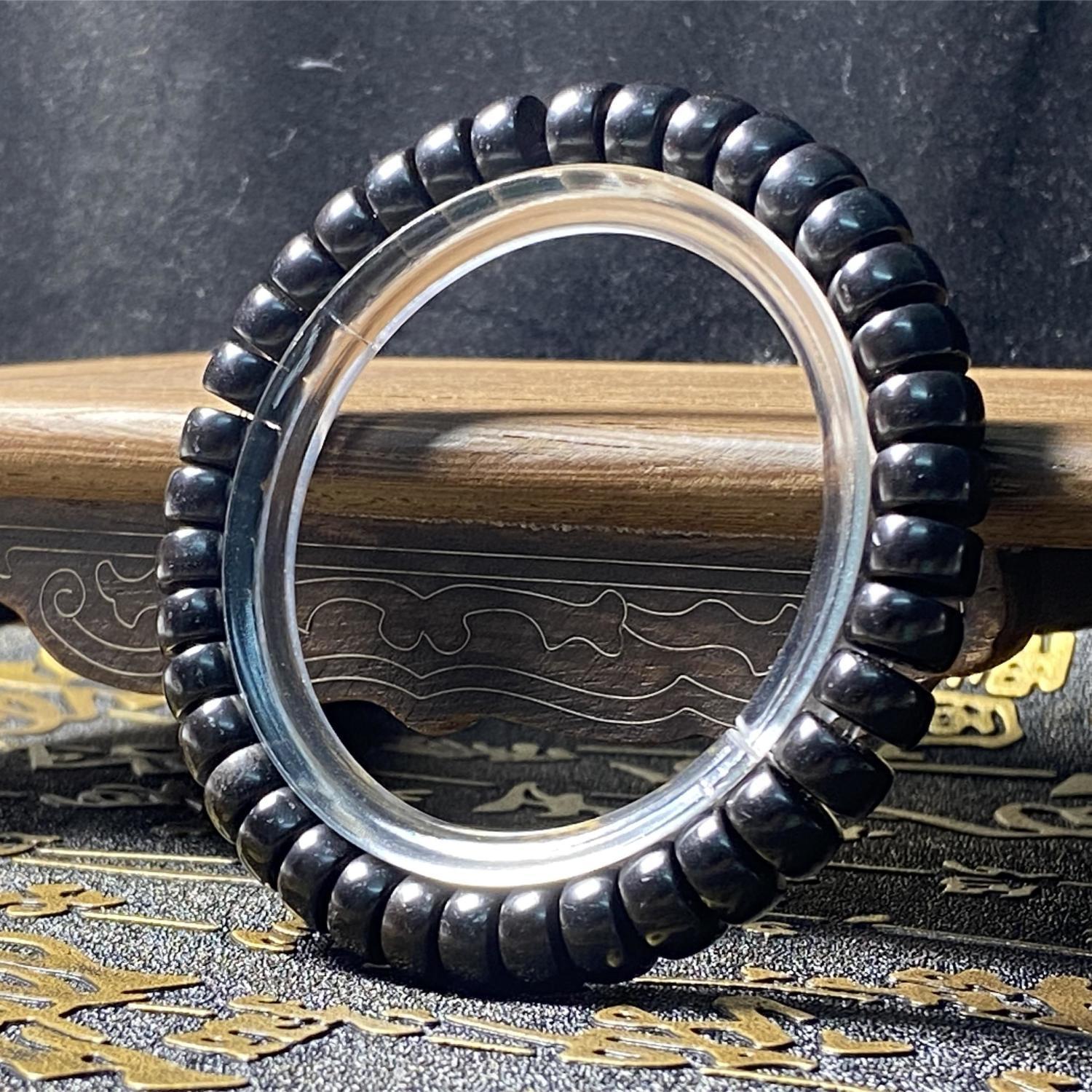 印尼黑金药片椰蒂雕刻文玩批发手串9×5直切文玩佛珠配饰饰品手链