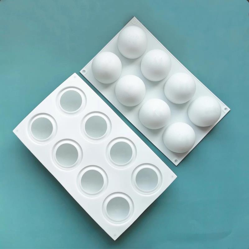 现货硅胶烘培工具高圆球慕斯磨具立体石膏模水果椰子蛋糕装饰模具