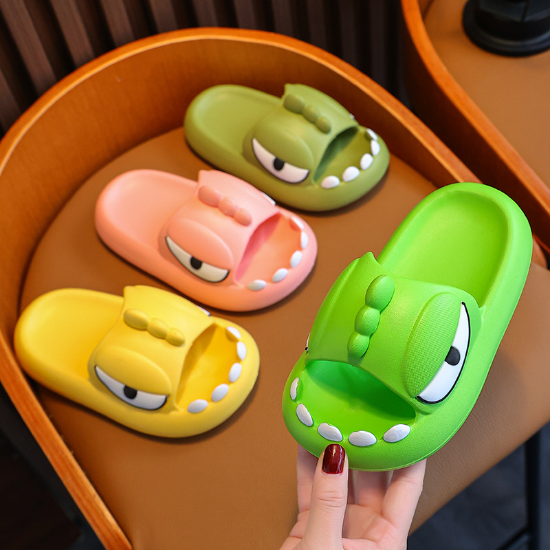 Dinosaur Children's Slippers Boys and Girls Baby Summer Home Indoor Bath Non-Slip Deodorant Slip-on Slippers