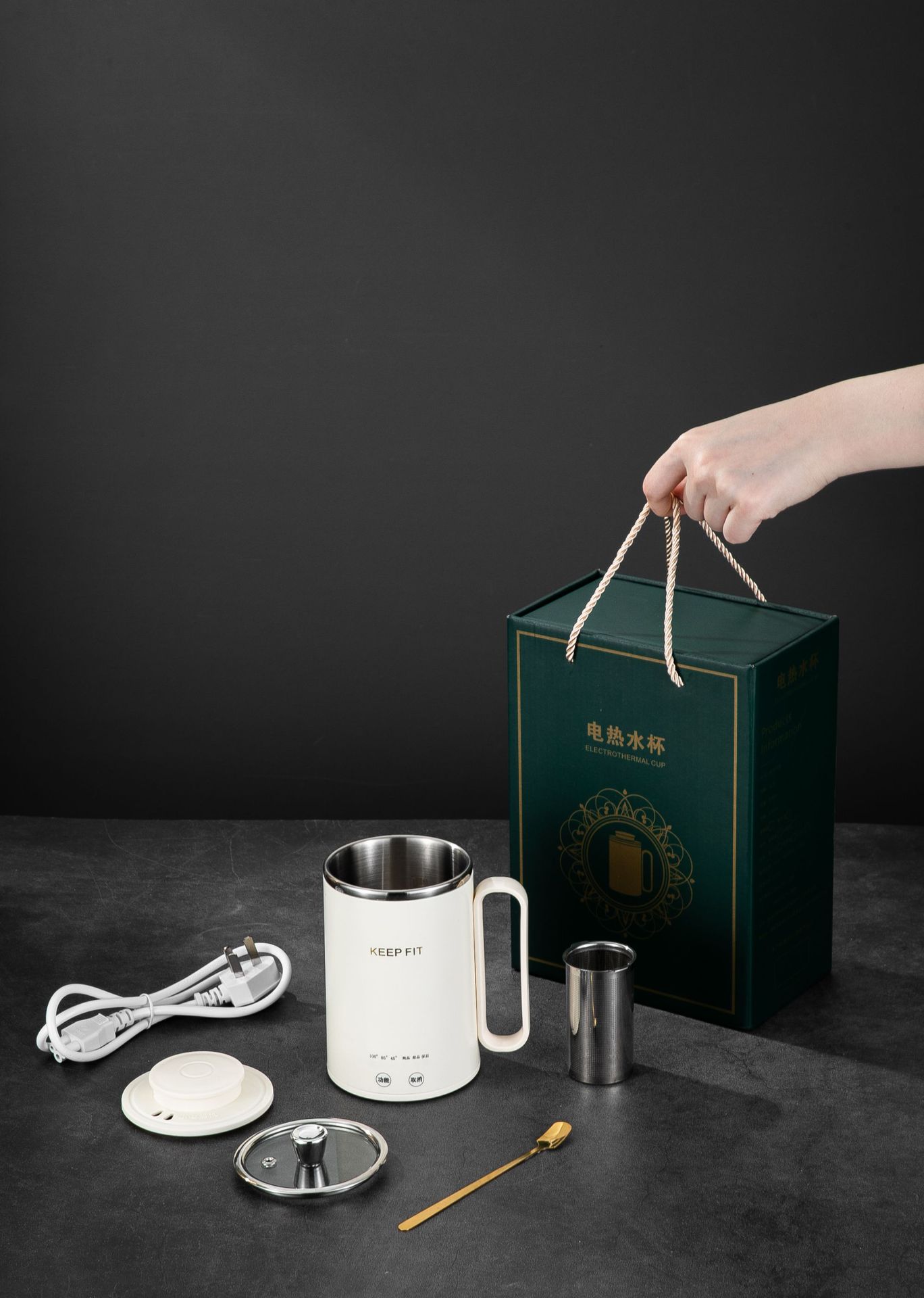 多功能电热杯办公室养生杯神器电加热烧水杯恒温泡奶杯单人电煮杯