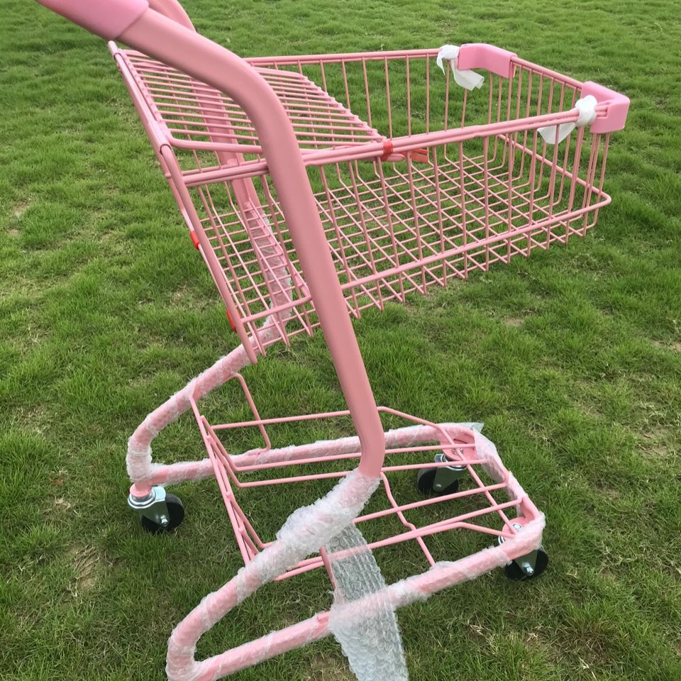 超市双层网红购物车 ktv 摆摊 零食店 便利店购物车 网红购物车