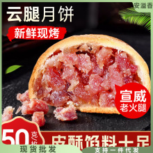 云腿月饼50g火腿饼蛋黄滇式多口味糕点中秋送礼云南宣威土特产