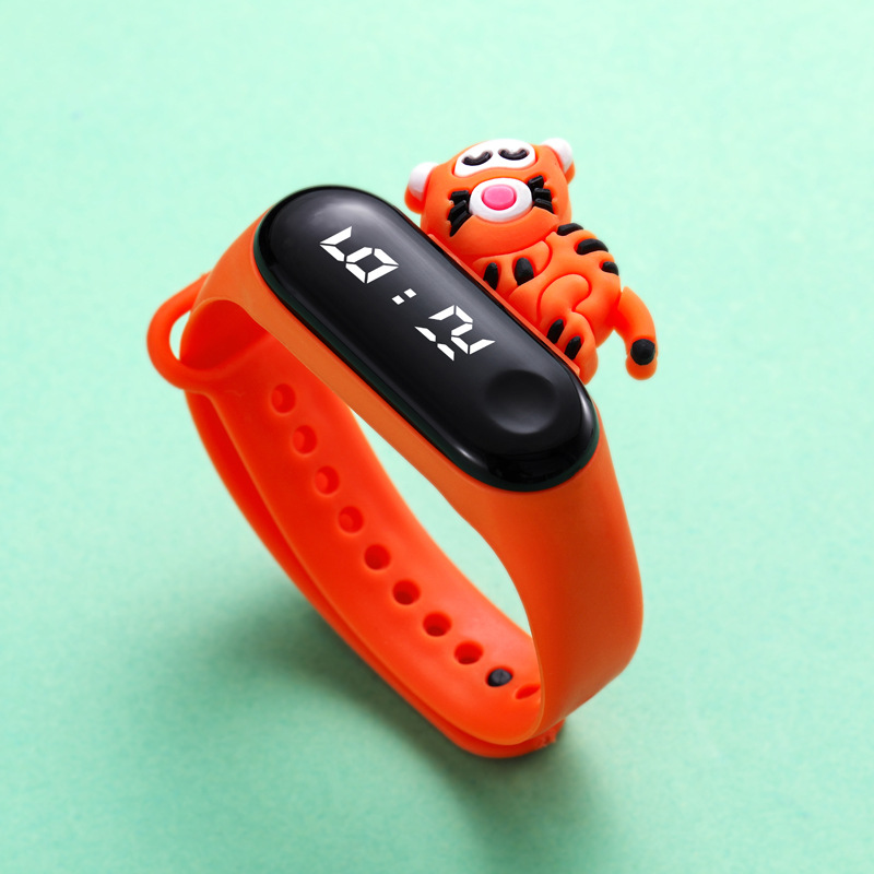 Popular Waterproof Cartoon Children's Xiaomi 3 Electronic Watch Led White Light Doll Touch Student Men and Women Sports Bracelet