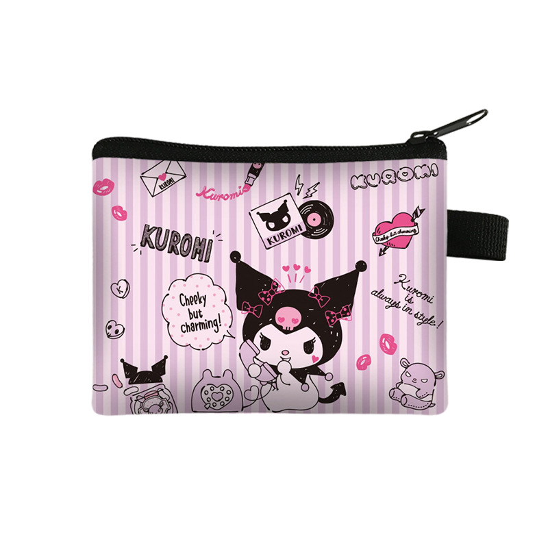 Cross-Border New Arrival Kuromi Clow M Coin Purse Cartoon Animal Wallet Children Portable Small Wallet Zipper Bag