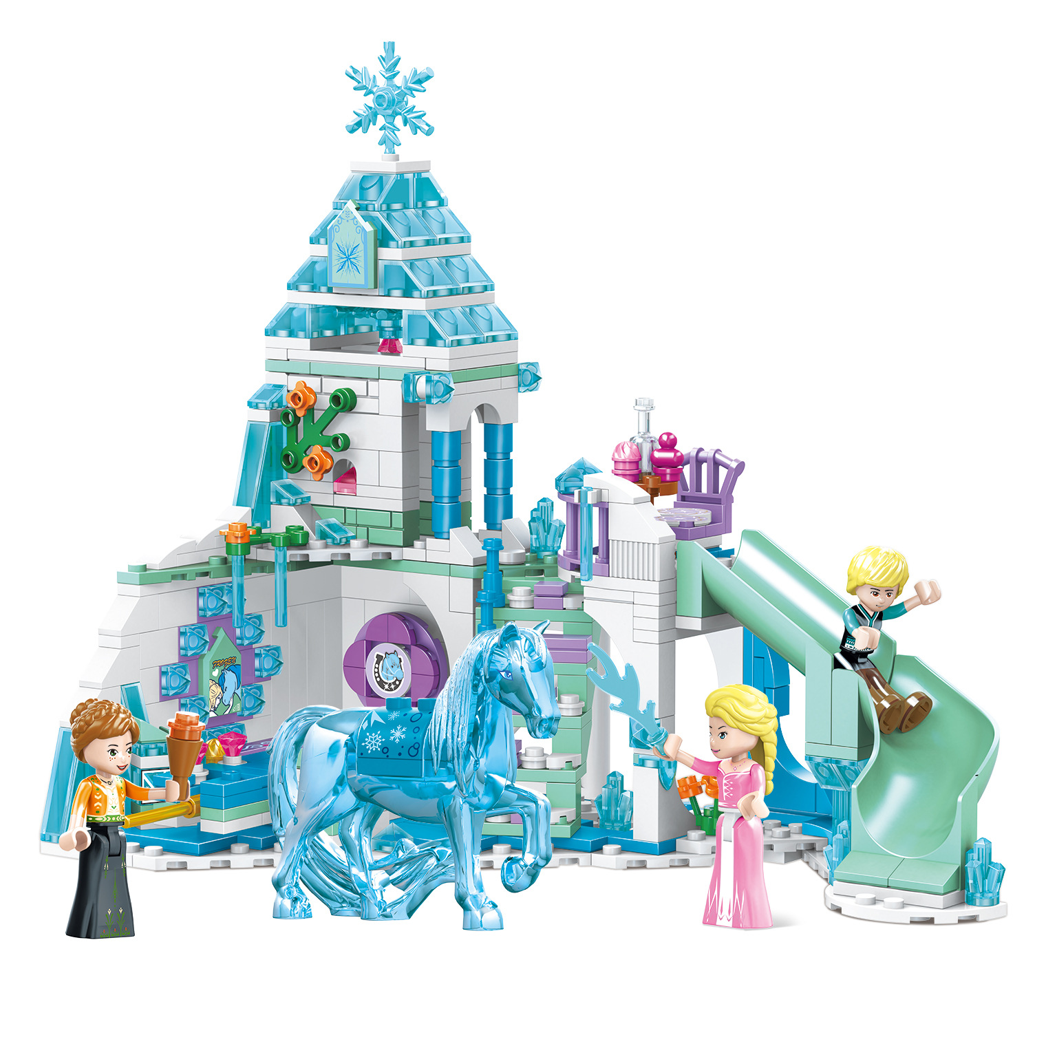冰雪城堡奇缘兼容乐高积木拼装玩具女孩公主别墅早教益智玩具礼品