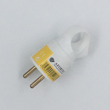 转换公插母插头欧式法式连接延长线对接插头黑白电源对接插头批发