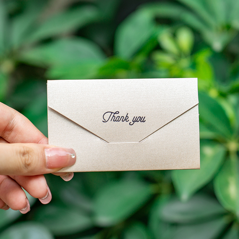 10张入教师节香槟金祝福贺卡 母亲节情人节留言卡生日感谢小卡片