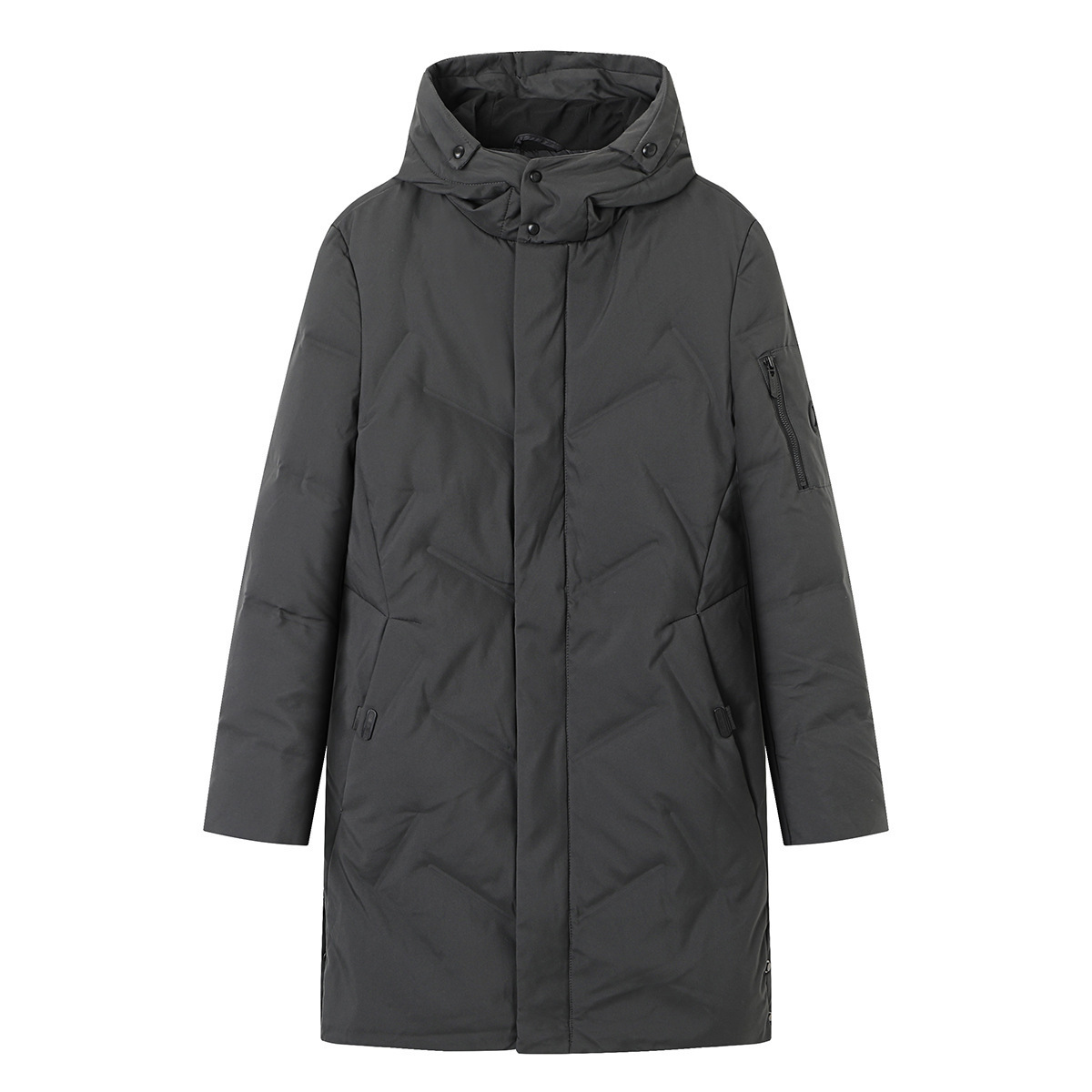 下摆加长款羽绒服