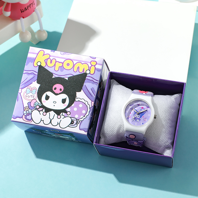 New Primary School Children's Watch Wholesale Epoxy Cartoon Doll Quartz Watch Pointer Cute Sanrio