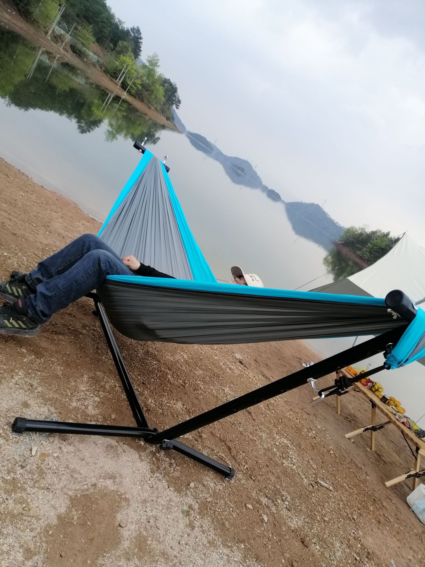 批发吊床支架室内户外吊床支架钢管加固支架可拆卸