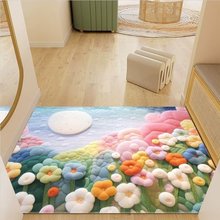 现代简约地垫家用进门防滑地毯客厅沙发茶几毯卫生间吸水防滑地垫