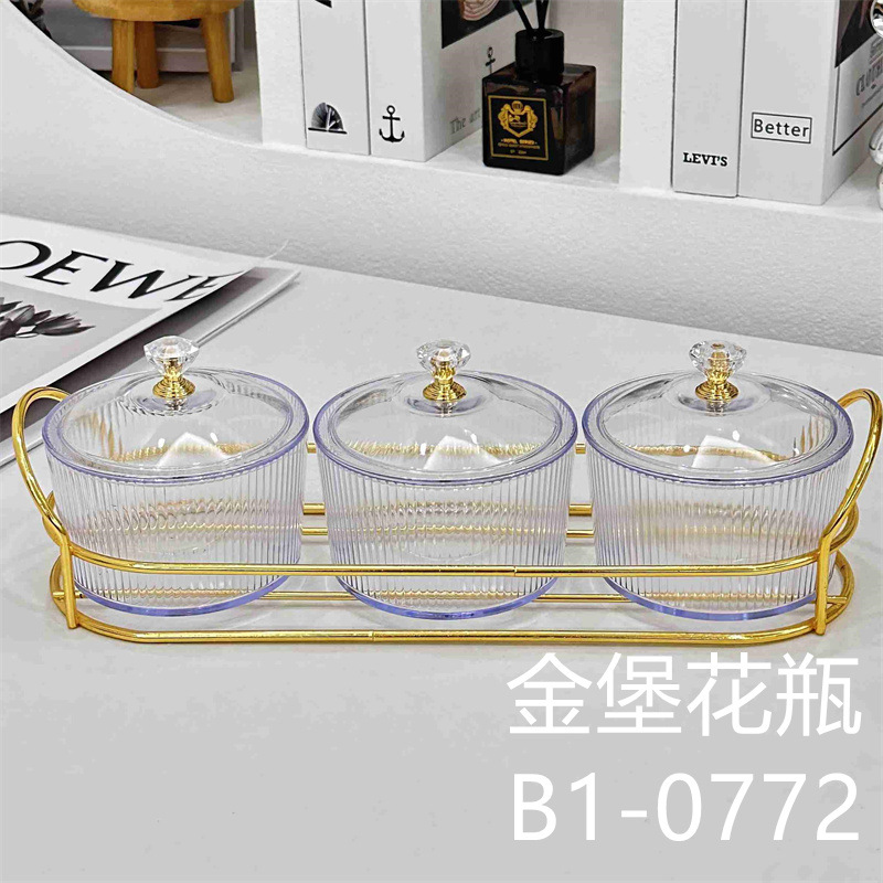 Transparent Plastic round Fruit Plate Living Room Coffee Table Household Storage Box Refreshments Candy Plate Dim Sum Plate Dried Fruit Box