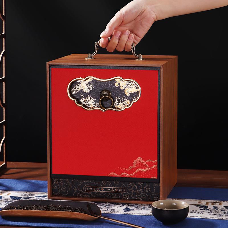 高档创意凤凰单丛茶叶包装盒空礼盒一斤装福鼎白茶散装复古手提盒