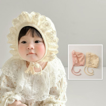 一潘 韩国婴儿帽子2024新款可爱超萌女宝宝包头帽新生儿宝宝胎帽