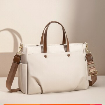 笔记本电脑包女士手提大容量加厚防撞公文包15/16寸时尚牛津布包