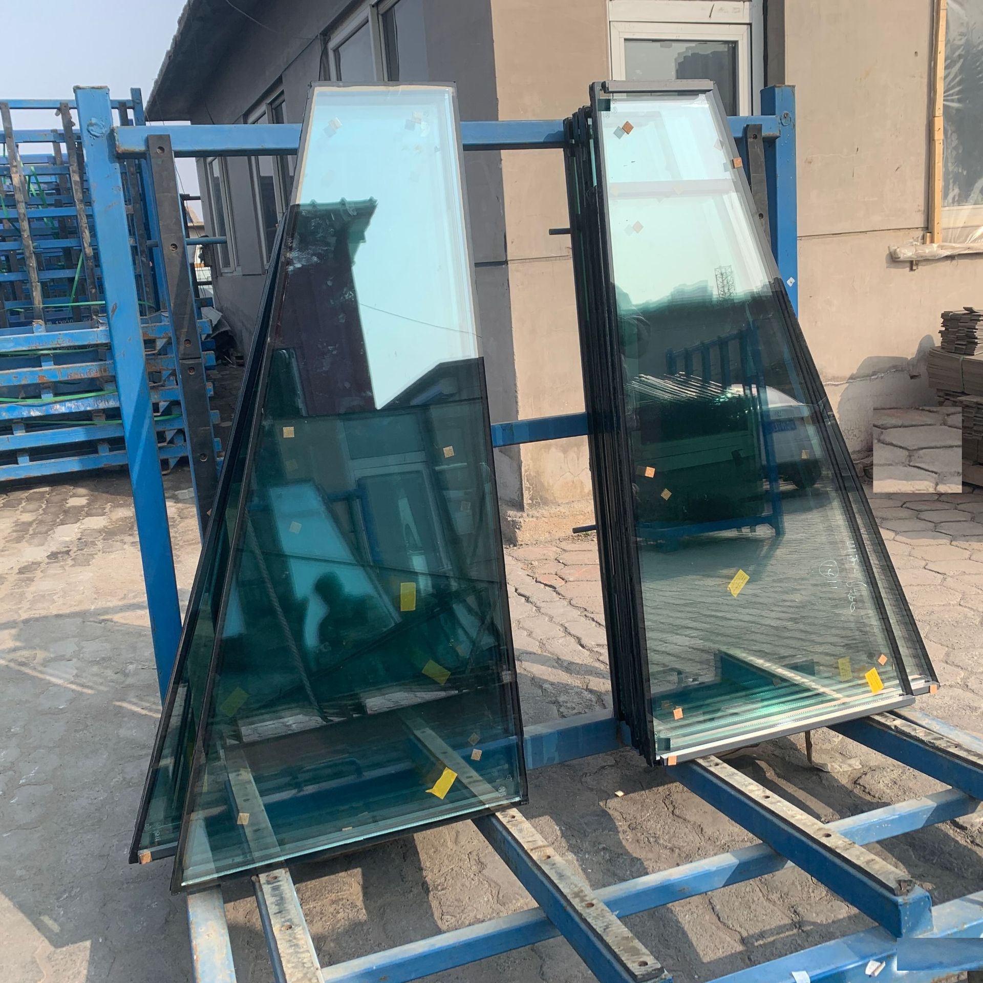 新品6 12a 6lowe蓝灰色金色中空钢化玻璃双层幕墙 6 9 6双层玻璃