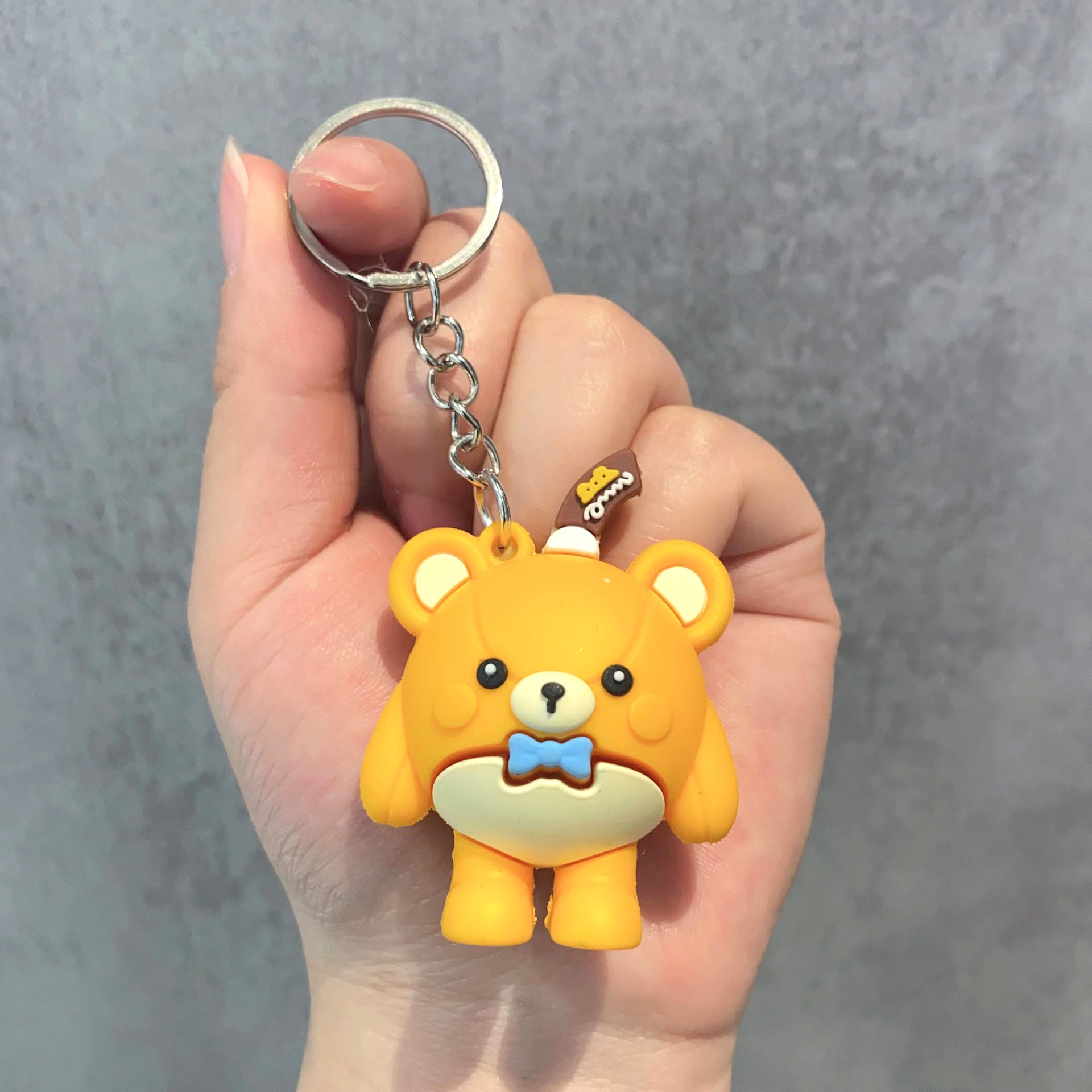 Generation Egg Puff Party Keychain Lost Heart Bear Key Chain Zekee Bear Pendant Cute Car Bag Packaging