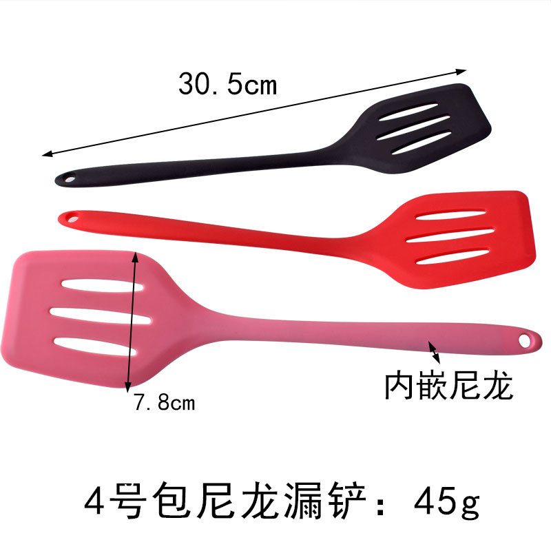 All-Inclusive Handle Silicone Drain Shovel High Temperature Resistant Spatula Non-Stick Pan Spatula Silicone Spatula Cooking Kitchenware