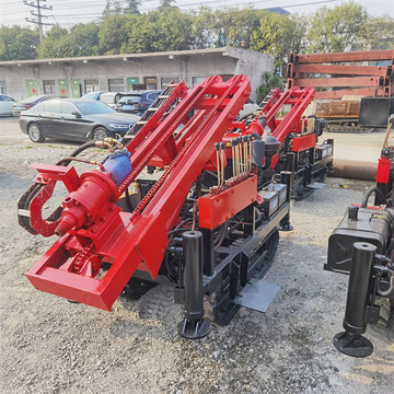 钢管螺丝光伏打桩机 履带式地钉地锚钻机 3米螺旋光伏打桩机-阿里巴巴