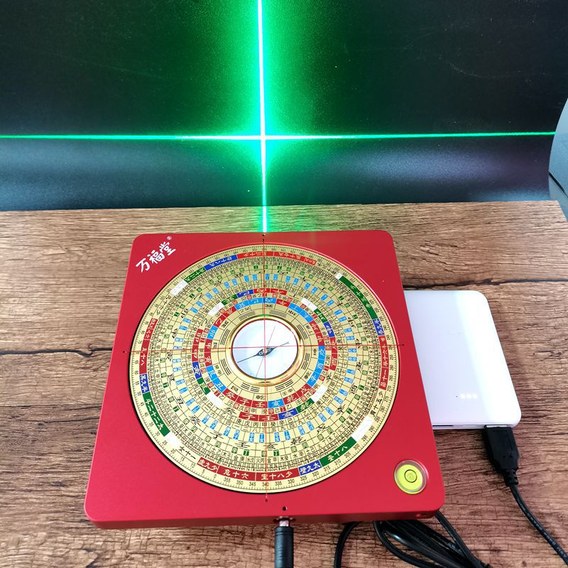 工厂批发万福堂5寸激光风水罗盘红外线纯铜指南针八卦罗经仪